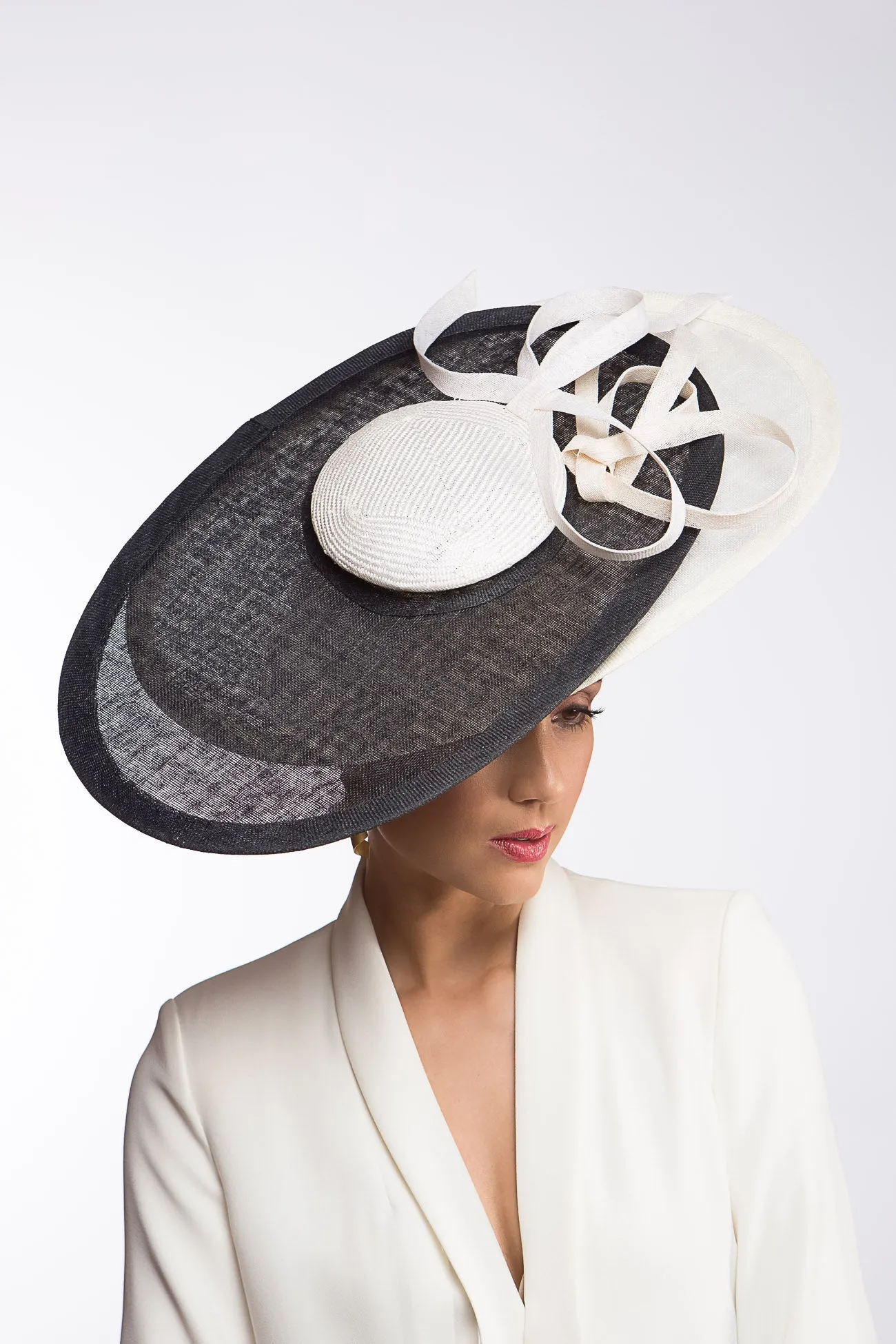 Striking Monochrome Asymmetrical Hat