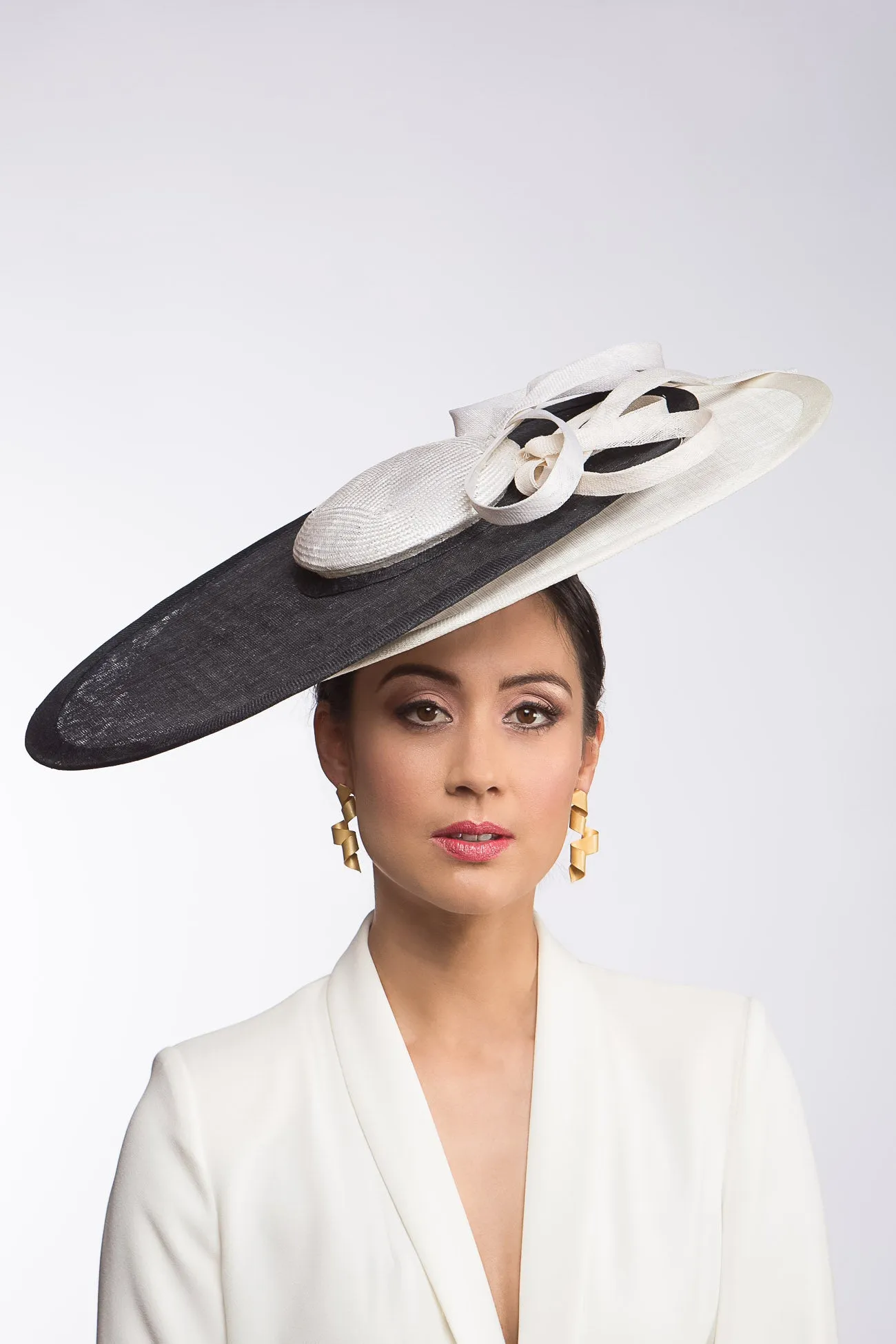 Striking Monochrome Asymmetrical Hat