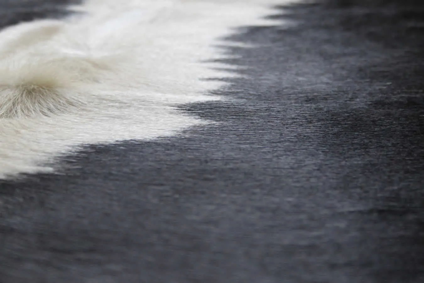 Striking Monochrome Luxury Black and White Cowhide Rug