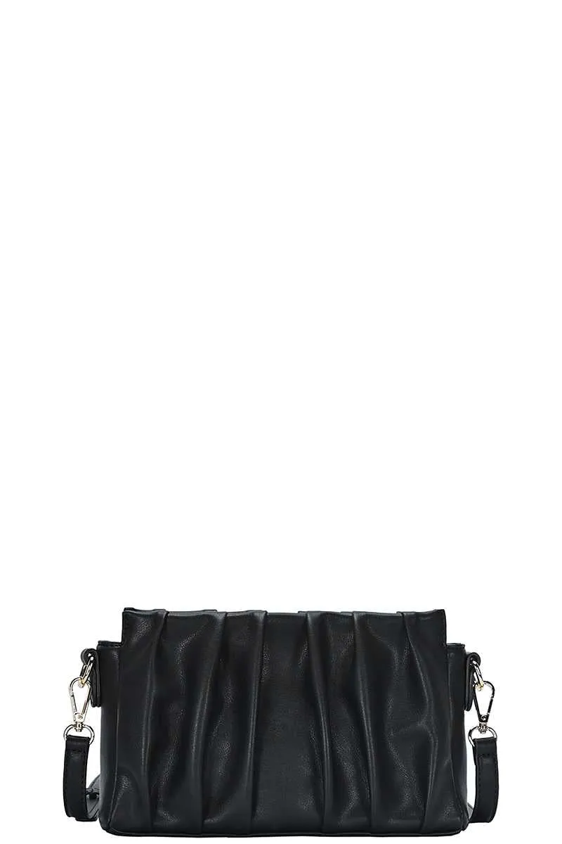 Stylish Smooth Wrinkled Crossbody Bag