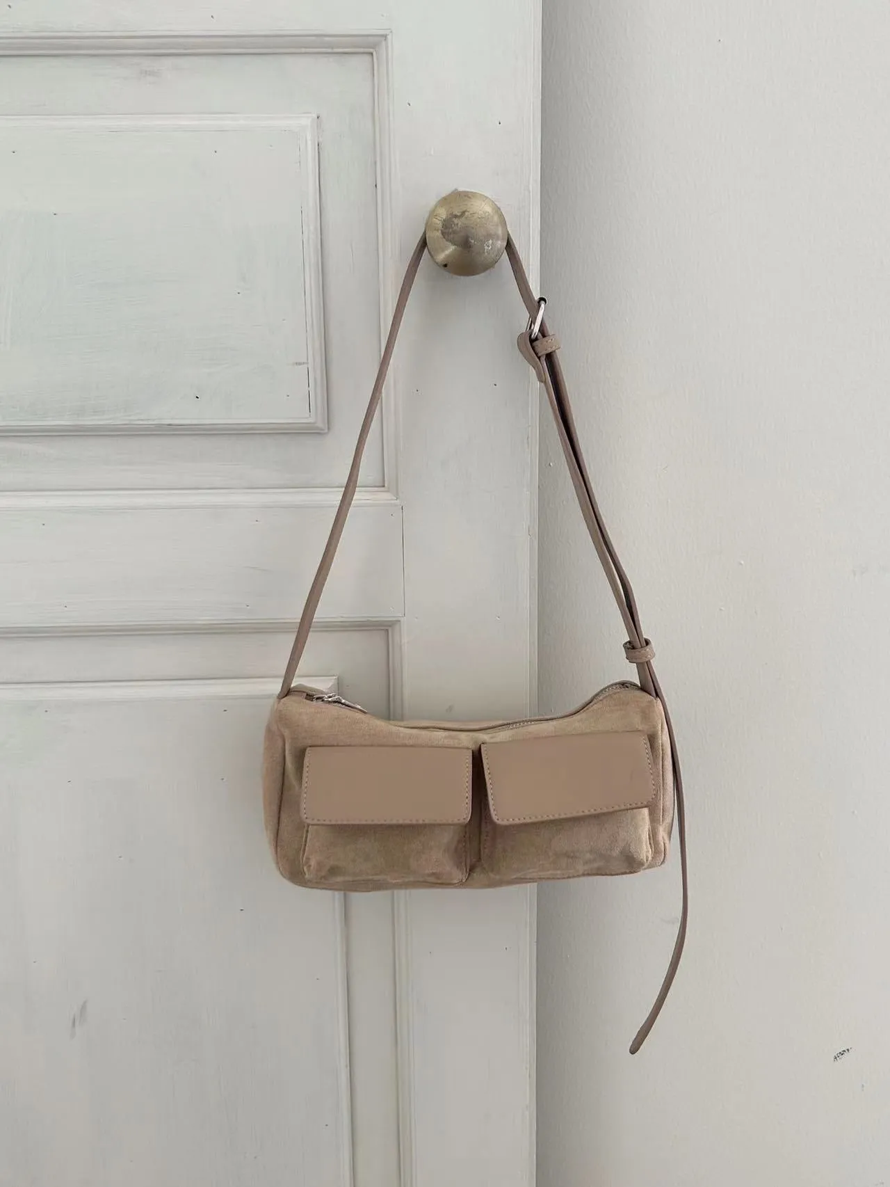 Suede Crossbody Bag