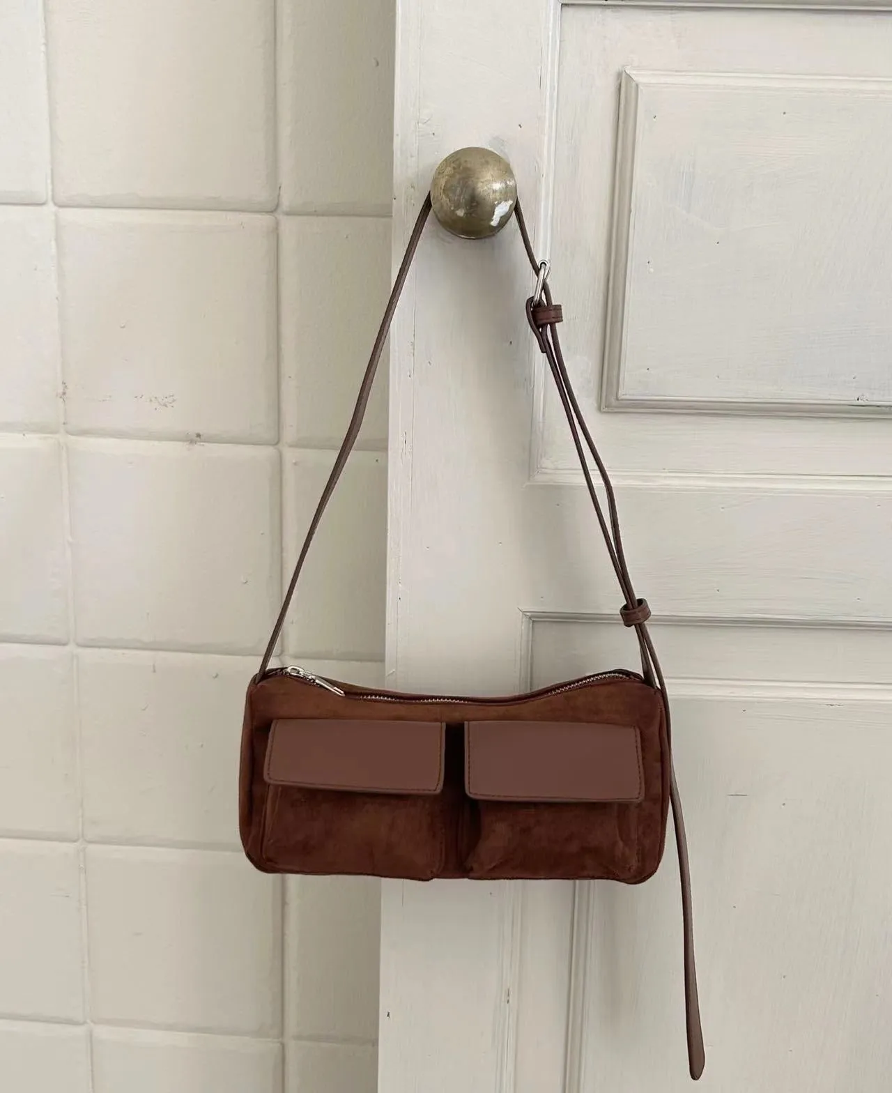 Suede Crossbody Bag