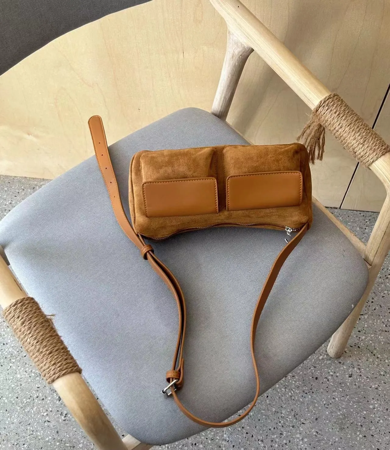 Suede Crossbody Bag