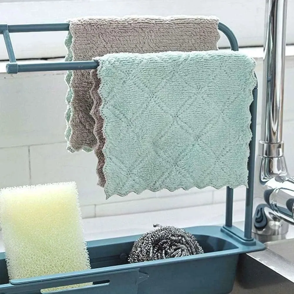 Telescopic Sink Rack Holder | Expandable Kitchen Storage 🌟