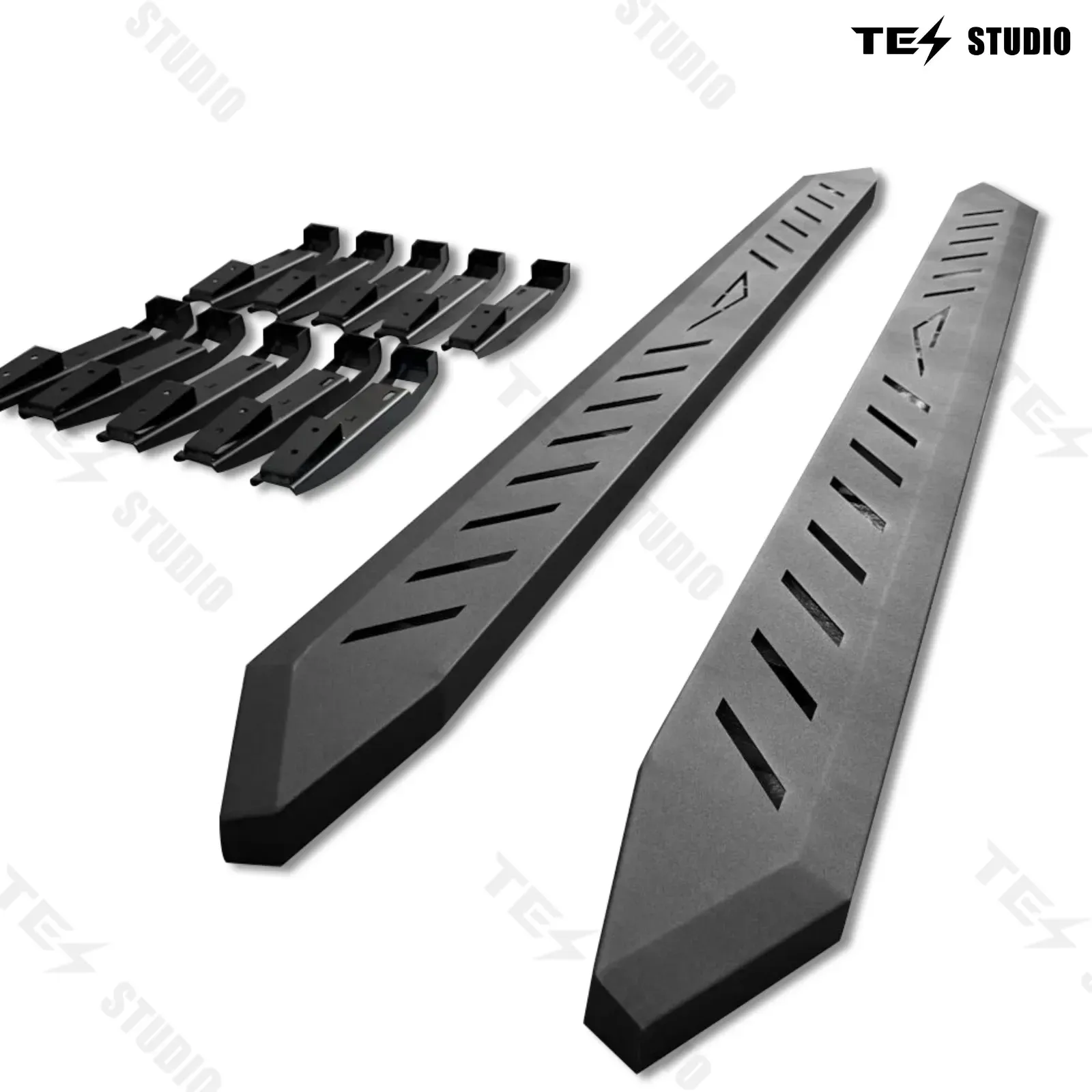 Tesla Cybertruck Running Boards Side Steps Exterior Brackets Nerf Bars Tesstudio®