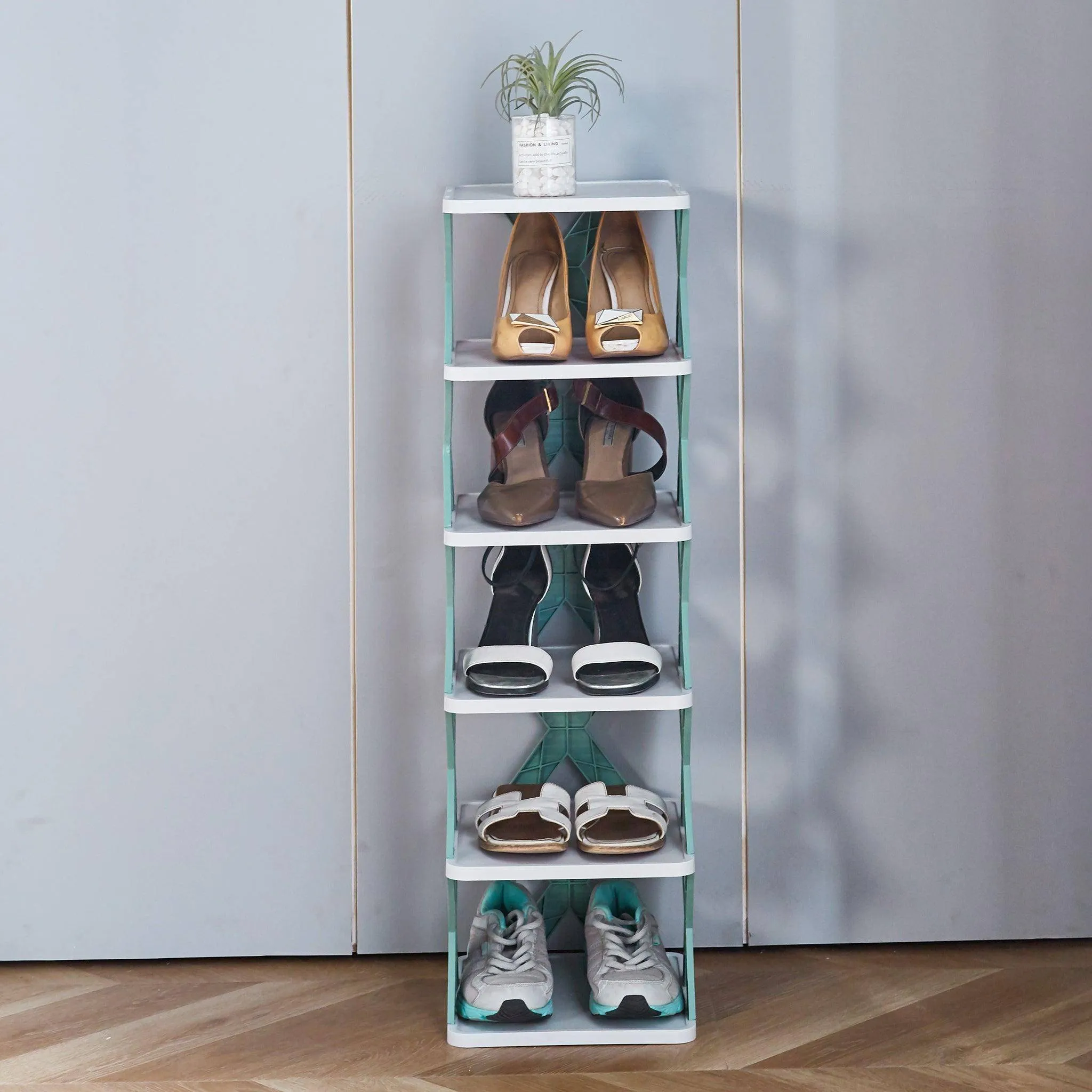 Tiered Shoe Rack Stand Organizer Detachable Storage KJZ3192(3-9）