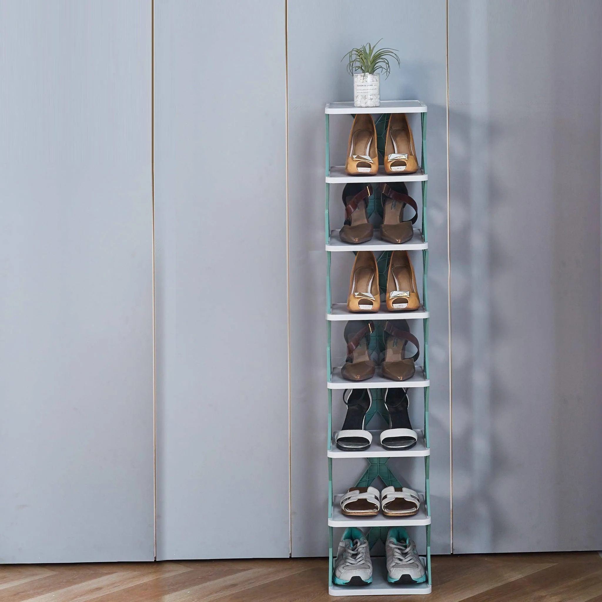 Tiered Shoe Rack Stand Organizer Detachable Storage KJZ3192(3-9）