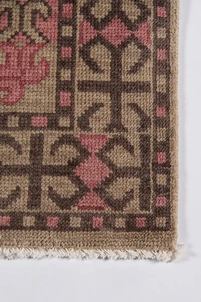 Traditional Hand Knotted Pink Rug