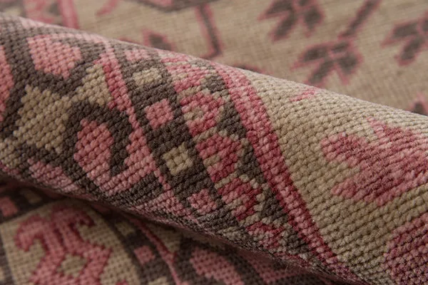 Traditional Hand Knotted Pink Rug