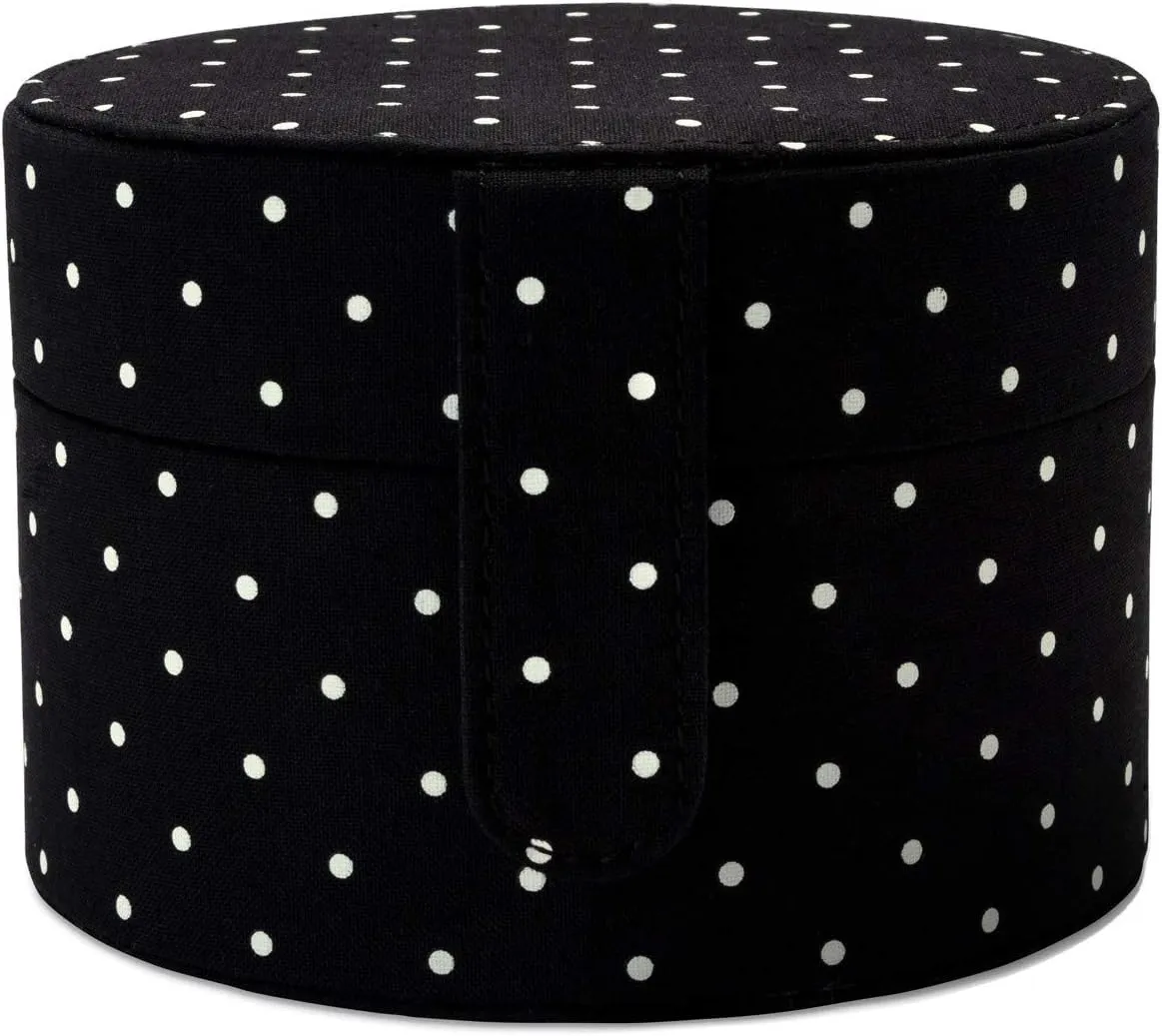 Travel Jewelry Organizer - Black Dots