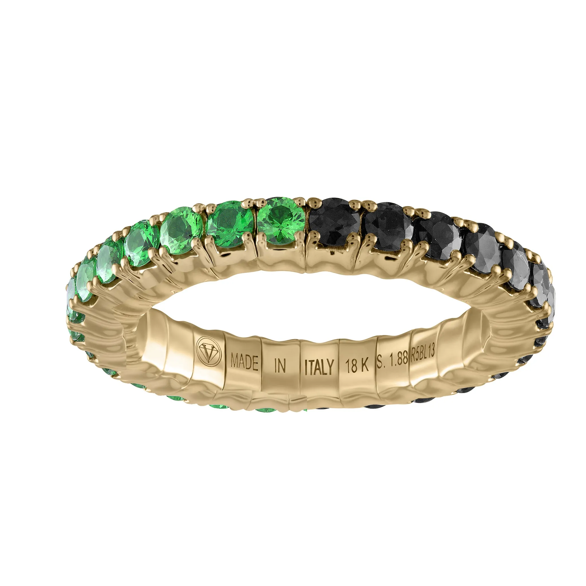 Tsavorites & Black Diamonds · Duet Rings