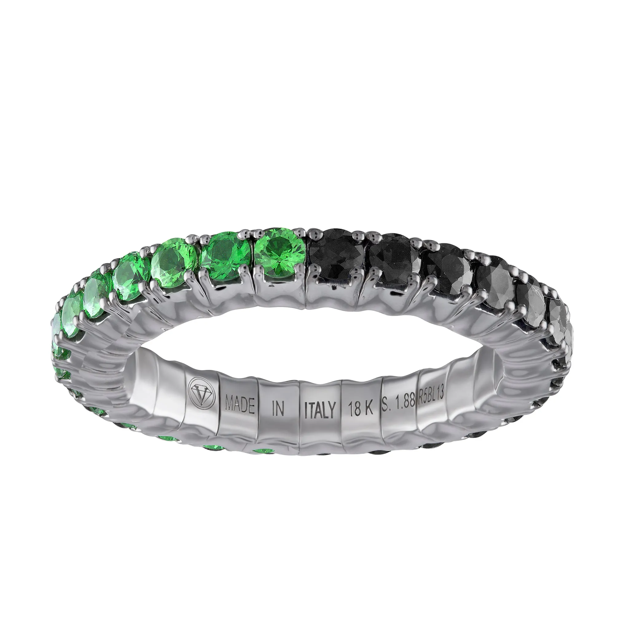 Tsavorites & Black Diamonds · Duet Rings