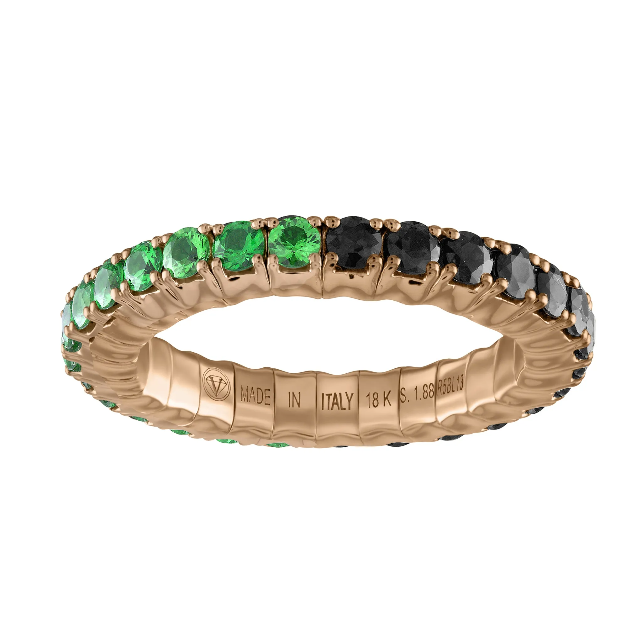 Tsavorites & Black Diamonds · Duet Rings