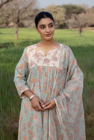 Two -Toned Hydrangea Kurta