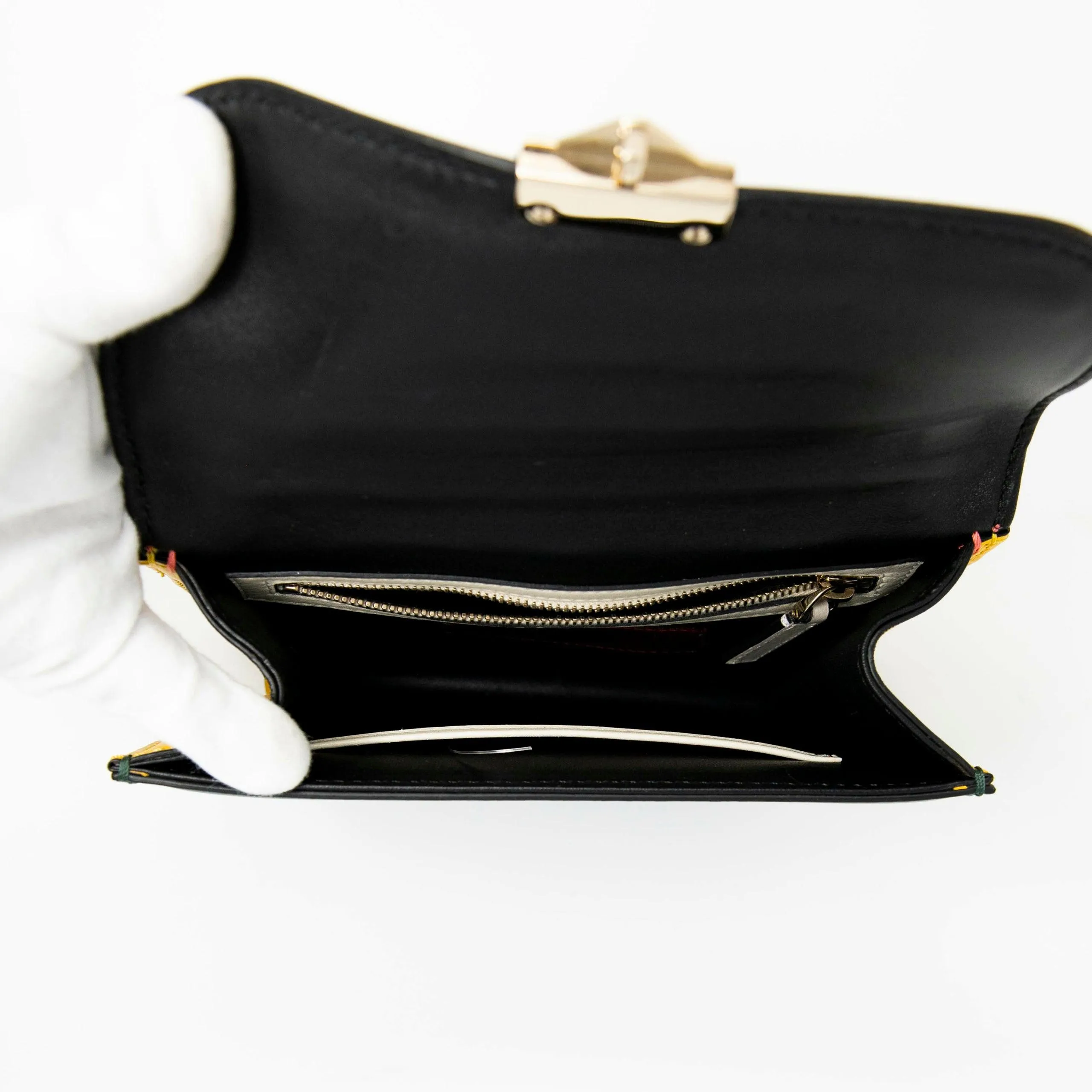 Valentino Tri-Colour Small Glam Lock Bag