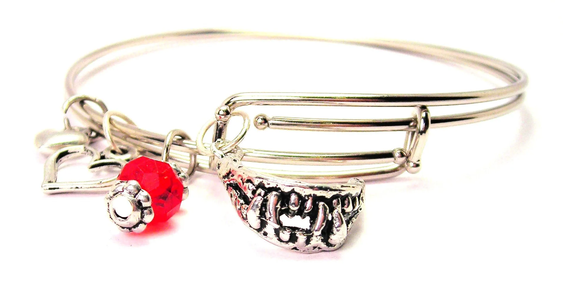 Vampire Teeth Expandable Bangle Bracelet Set