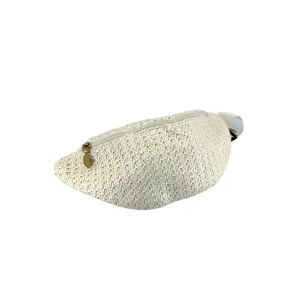 Vintage White Crochet Fanny Outdoor Waist Belt Bag