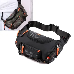 Waterproof Nylon Fanny Pack Bum Hip Sling Chest Bag for Men