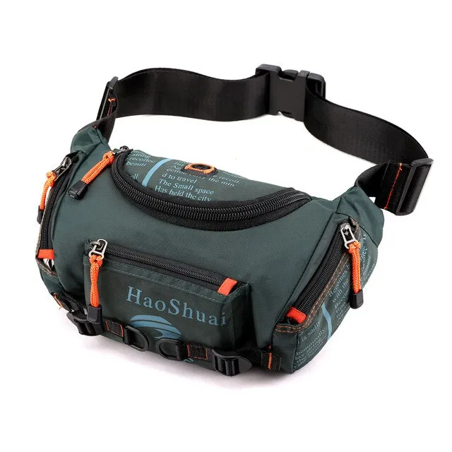 Waterproof Nylon Fanny Pack Bum Hip Sling Chest Bag for Men