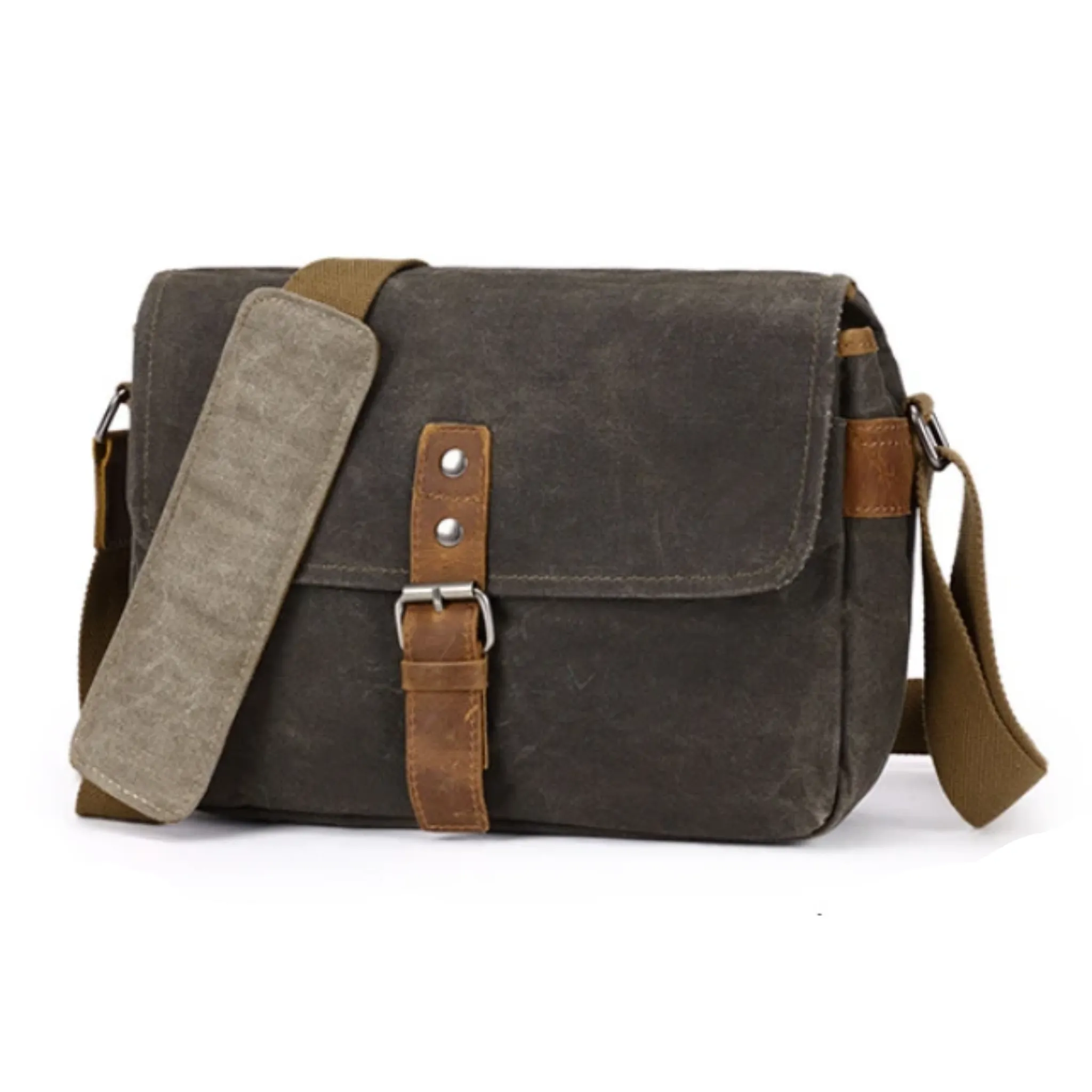 Waxed Canvas Waterproof Camera Messenger Bag