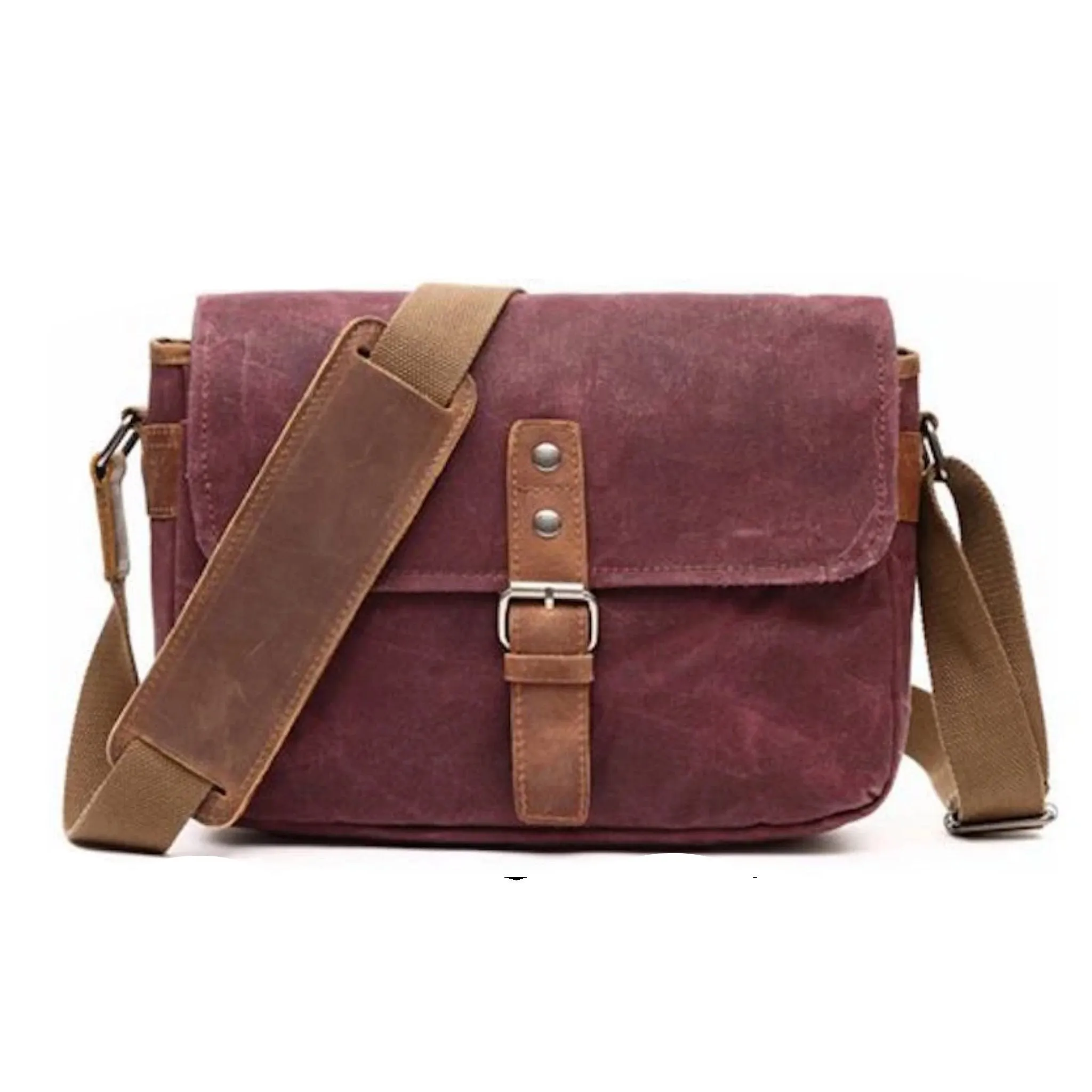 Waxed Canvas Waterproof Camera Messenger Bag