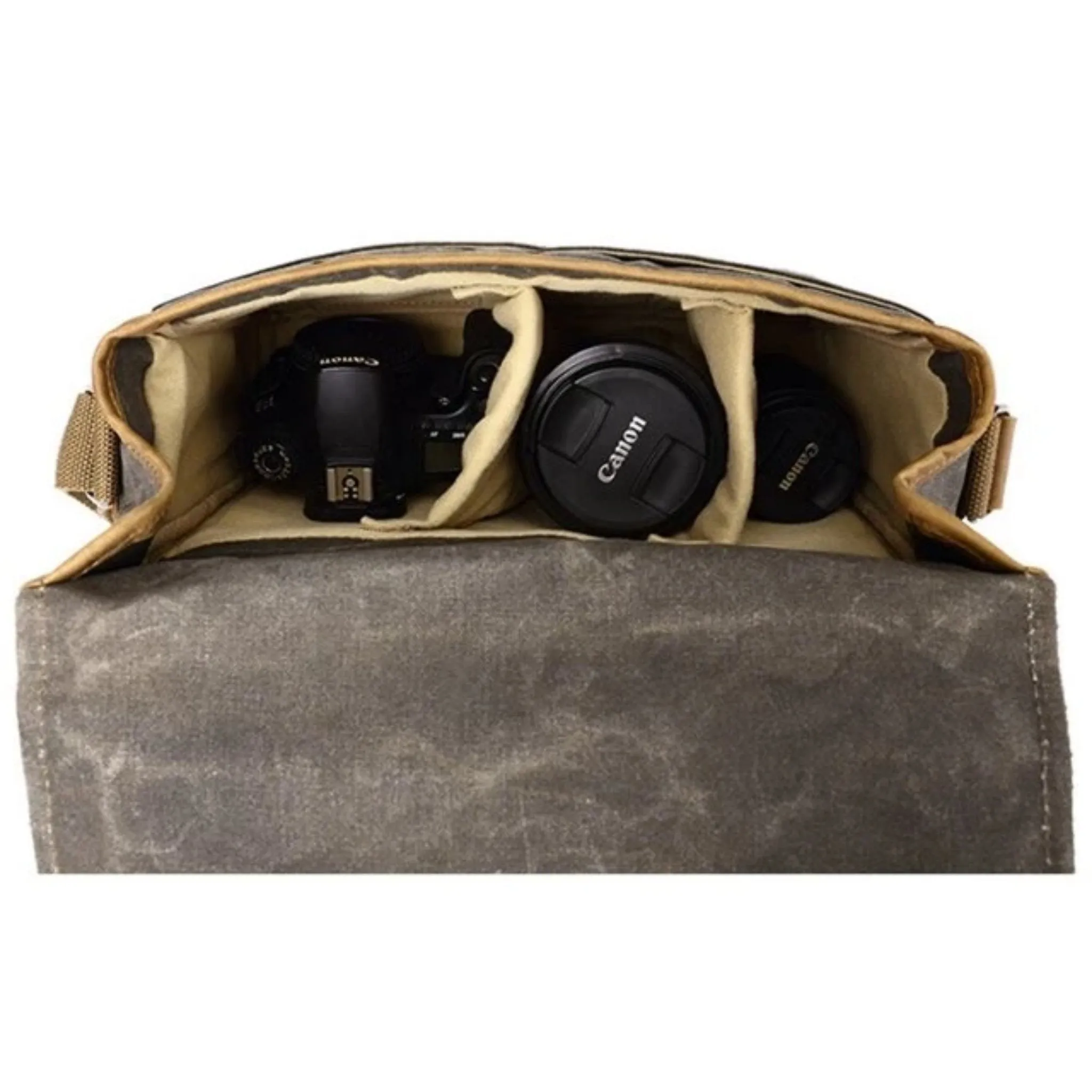 Waxed Canvas Waterproof Camera Messenger Bag