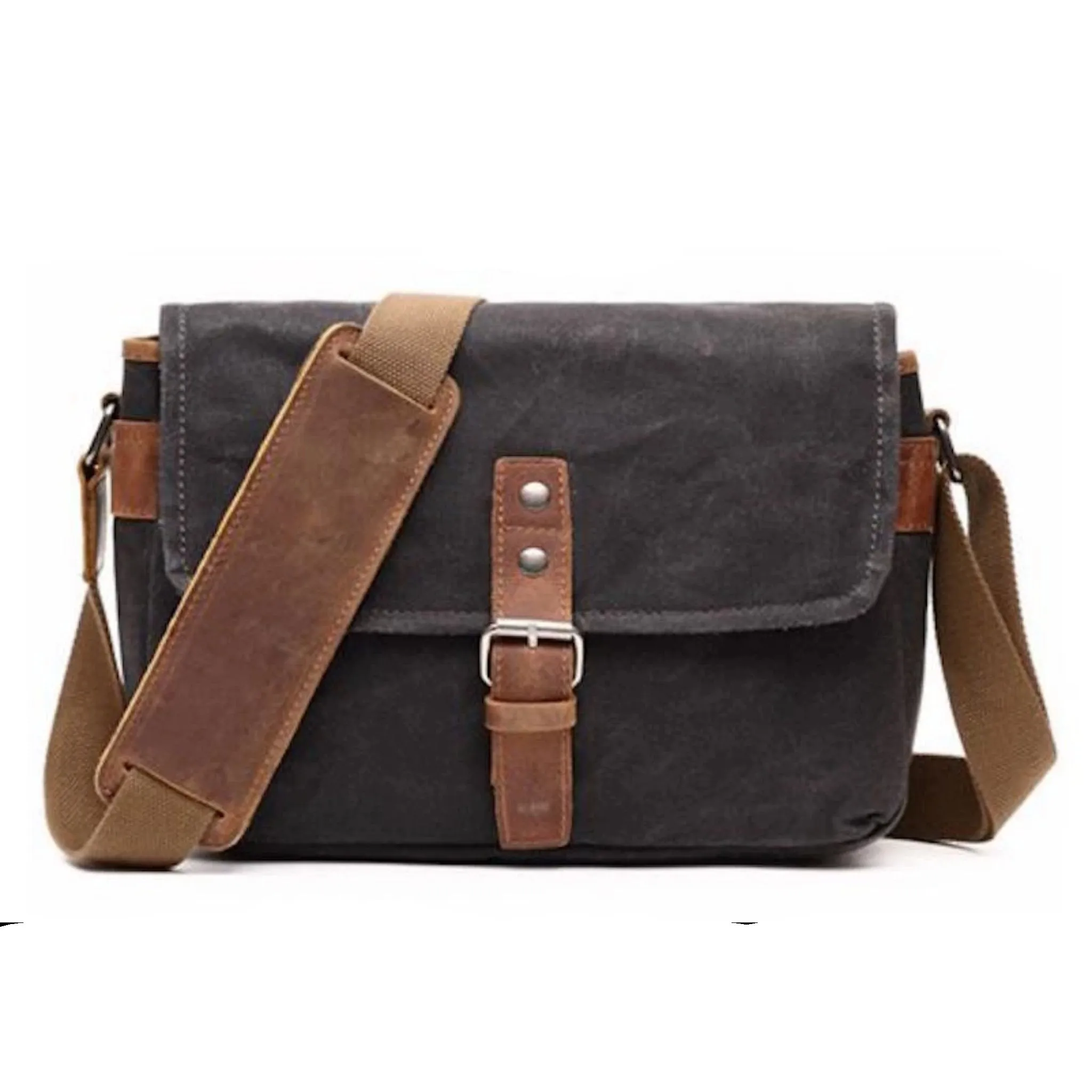 Waxed Canvas Waterproof Camera Messenger Bag