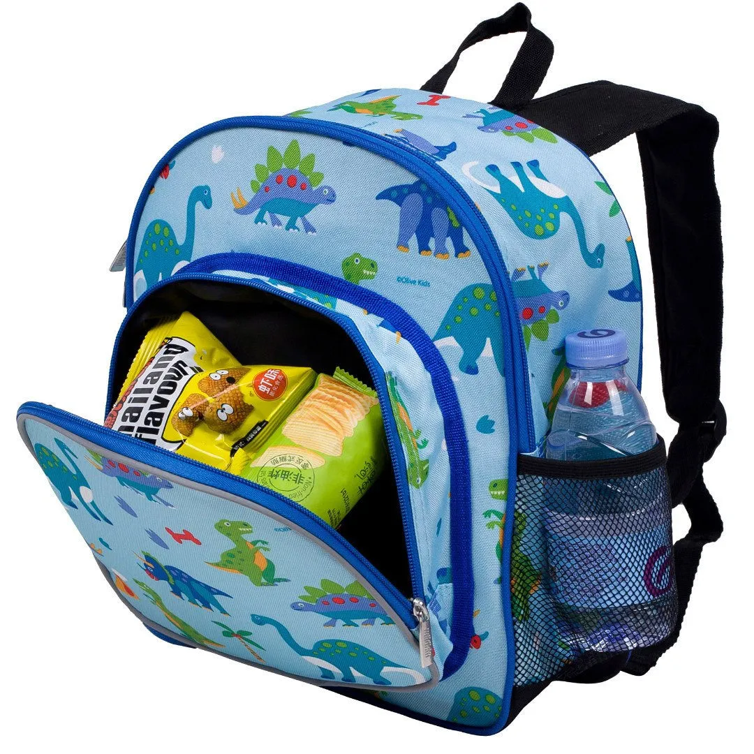 Wildkin Olive Kids Dinosaur Land Pack 'n Snack Backpack