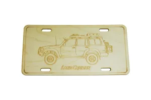 ZSPEC Toyota Landcruiser 4x4 SUV License Plate, Birch, Ornamental